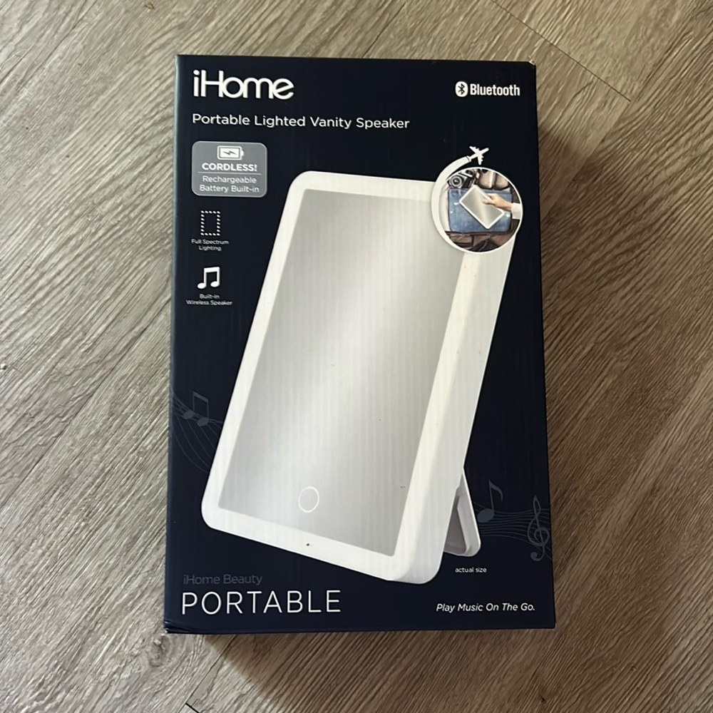 iHome Portable Lighted Vanity Mirror Bluetooth Speaker
